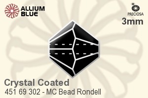 PRECIOSA Rondelle Bead 3 mm crystal GlF