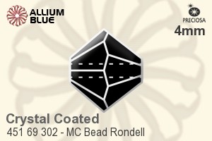 PRECIOSA Rondelle Bead 4 mm crystal Vel