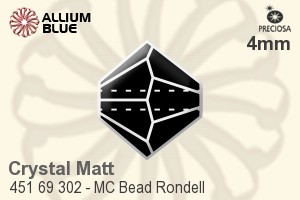 宝仕奥莎 机切串珠 Rondell (451 69 302) 3.6x4mm - Crystal (Surface Effect)