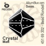 Preciosa MC Bead Rondell (451 69 302) 4.7x5mm - Crystal Effect