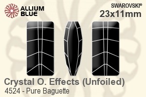 スワロフスキー Pure Baguette ファンシーストーン (4524) 23x11mm - クリスタル エフェクト 裏面にホイル無し