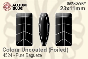 Swarovski Pure Baguette Fancy Stone (4524) 23x11mm - Color With Platinum Foiling