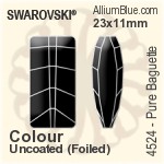 Swarovski Pure Baguette Fancy Stone (4524) 16x8mm - Crystal Effect Unfoiled