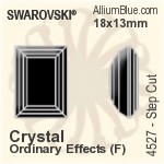 Swarovski Step Cut Fancy Stone (4527) 18x13mm - Color With Platinum Foiling