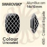 施华洛世奇 Classical Baguette 花式石 (4565) 18x13mm - Colour (Uncoated) With Platinum Foiling