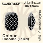 施華洛世奇 Classical Baguette 花式石 (4565) 18x13mm - Colour (Uncoated) With Platinum Foiling