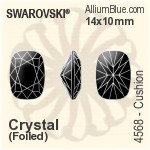 Swarovski Octagon Fancy Stone (4610) 14x10mm - Clear Crystal With Platinum Foiling