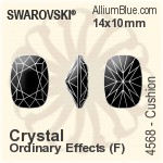 Swarovski Cushion Fancy Stone (4568) 27x18mm - Clear Crystal With Platinum Foiling