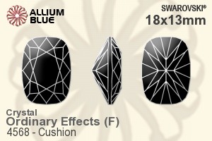 Swarovski Cushion Fancy Stone (4568) 18x13mm - Crystal Effect With Platinum Foiling - Click Image to Close