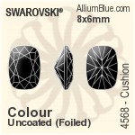 Swarovski Cushion Fancy Stone (4568) 8x6mm - Crystal Effect Unfoiled