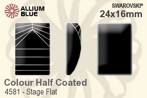 Swarovski Stage Flat Fancy Stone (4581) 24x16mm - Colour (Half Coated) Unfoiled