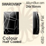 Swarovski Graphic Flat Fancy Stone (4583) 24x16mm - Colour (Uncoated) Unfoiled