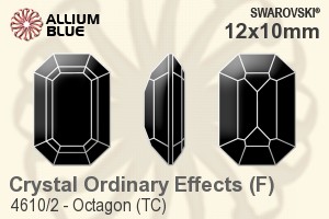 施华洛世奇 Octagon (TC) 花式石 (4610/2) 12x10mm - Crystal (Ordinary Effects) With Green Gold Foiling - 关闭视窗 >> 可点击图片