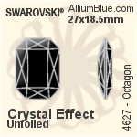Swarovski Octagon Fancy Stone (4627) 27x18.5mm - Crystal Effect Unfoiled