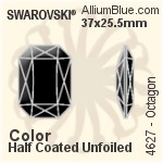 Swarovski Octagon Fancy Stone (4627) 27x18.5mm - Crystal Effect With Platinum Foiling