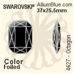 Swarovski Octagon Fancy Stone (4627) 27x18.5mm - Clear Crystal With Platinum Foiling