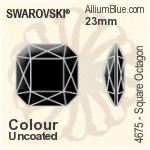 施華洛世奇 Octagon 花式石 (4627) 37x25.5mm - 顏色（半塗層） 無水銀底