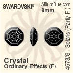 Swarovski Solaris (Partly Frosted) Fancy Stone (4678/G) 14mm - Crystal Effect With Platinum Foiling
