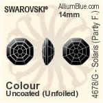 施華洛世奇 Solaris (局部磨砂) 花式石 (4678/G) 8mm - 顏色 無水銀底