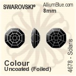 スワロフスキー Solaris ファンシーストーン (4678) 8mm - クリスタル エフェクト 裏面プラチナフォイル