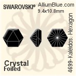 Swarovski Kaleidoscope Hexagon Fancy Stone (4699) 14x16mm - Color Unfoiled