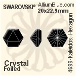 Swarovski Kaleidoscope Hexagon Fancy Stone (4699) 20x22.9mm - Color Unfoiled