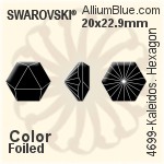 スワロフスキー Kaleidoscope Hexagon ファンシーストーン (4699) 9.4x10.8mm - クリスタル エフェクト 裏面にホイル無し