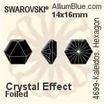 Swarovski Kaleidoscope Hexagon Fancy Stone (4699) 14x16mm - Color With Platinum Foiling