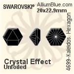 Swarovski Kaleidoscope Hexagon Fancy Stone (4699) 20x22.9mm - Crystal Effect Unfoiled