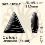 Swarovski Delta Fancy Stone (4717) 21.5mm - Crystal Effect With Platinum Foiling