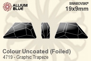 Swarovski Graphic Trapeze Fancy Stone (4719) 19x9mm - Colour (Uncoated) With Platinum Foiling - Haga Click en la Imagen para Cerrar