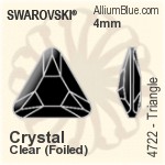 Swarovski Triangle Fancy Stone (4722) 6mm - Clear Crystal With Platinum Foiling