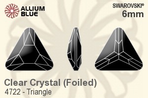 Swarovski Triangle Fancy Stone (4722) 6mm - Clear Crystal With Platinum Foiling - Haga Click en la Imagen para Cerrar