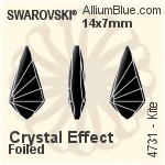 Swarovski XILION Square Fancy Stone (4428) 4mm - Crystal Effect With Platinum Foiling