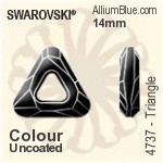 Swarovski Triangle Fancy Stone (4737) 14mm - Colour (Half Coated) Unfoiled