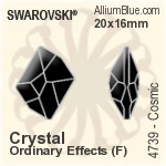 Swarovski Cosmic Fancy Stone (4739) 14x11mm - Colour (Uncoated) Unfoiled