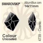 Swarovski Cosmic Fancy Stone (4739) 20x16mm - Color With Platinum Foiling