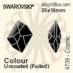 Swarovski Cosmic Fancy Stone (4739) 20x16mm - Crystal Effect With Platinum Foiling