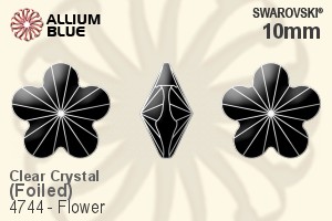 施华洛世奇 Flower 花式石 (4744) 10mm - 透明白色 白金水银底