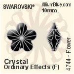 Swarovski Flower Fancy Stone (4744) 6mm - Clear Crystal With Platinum Foiling