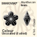 Swarovski Flower Fancy Stone (4744) 6mm - Crystal Effect With Platinum Foiling