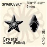 施华洛世奇 Star 花式石 (4745) 5mm - 透明白色 白金水银底