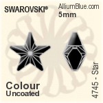 スワロフスキー Star ファンシーストーン (4745) 5mm - クリスタル 裏面プラチナフォイル