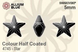 Swarovski Star Fancy Stone (4745) 5mm - Color (Half Coated) Unfoiled - Haga Click en la Imagen para Cerrar