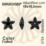 スワロフスキー Starbloom ファンシーストーン (4754) 18x18.5mm - クリスタル エフェクト 裏面プラチナフォイル