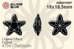 施华洛世奇 Starbloom 花式石 (4754) 18x18.5mm - 白色（半涂层） 白金水银底 - 关闭视窗 >> 可点击图片