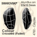 Swarovski Calypso Fancy Stone (4760) 22x12.5mm - Color With Platinum Foiling