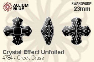 施華洛世奇 Greek Cross 花式石 (4784) 23mm - 白色（半塗層） 無水銀底 - 關閉視窗 >> 可點擊圖片