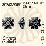 Swarovski Clover Fancy Stone (4785) 19mm - Color With Platinum Foiling