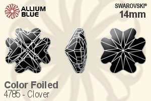 施华洛世奇 Clover 花式石 (4785) 14mm - 颜色 白金水银底